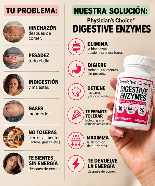 Digestive Enzymes — Para la pesadez después de comer